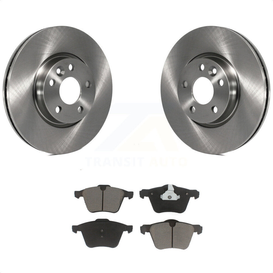 Front Disc Brake Rotors And Ceramic Pads Kit For 2008 Volvo V70 With 300mm Diameter Rotor K8C-100660 by Transit Auto