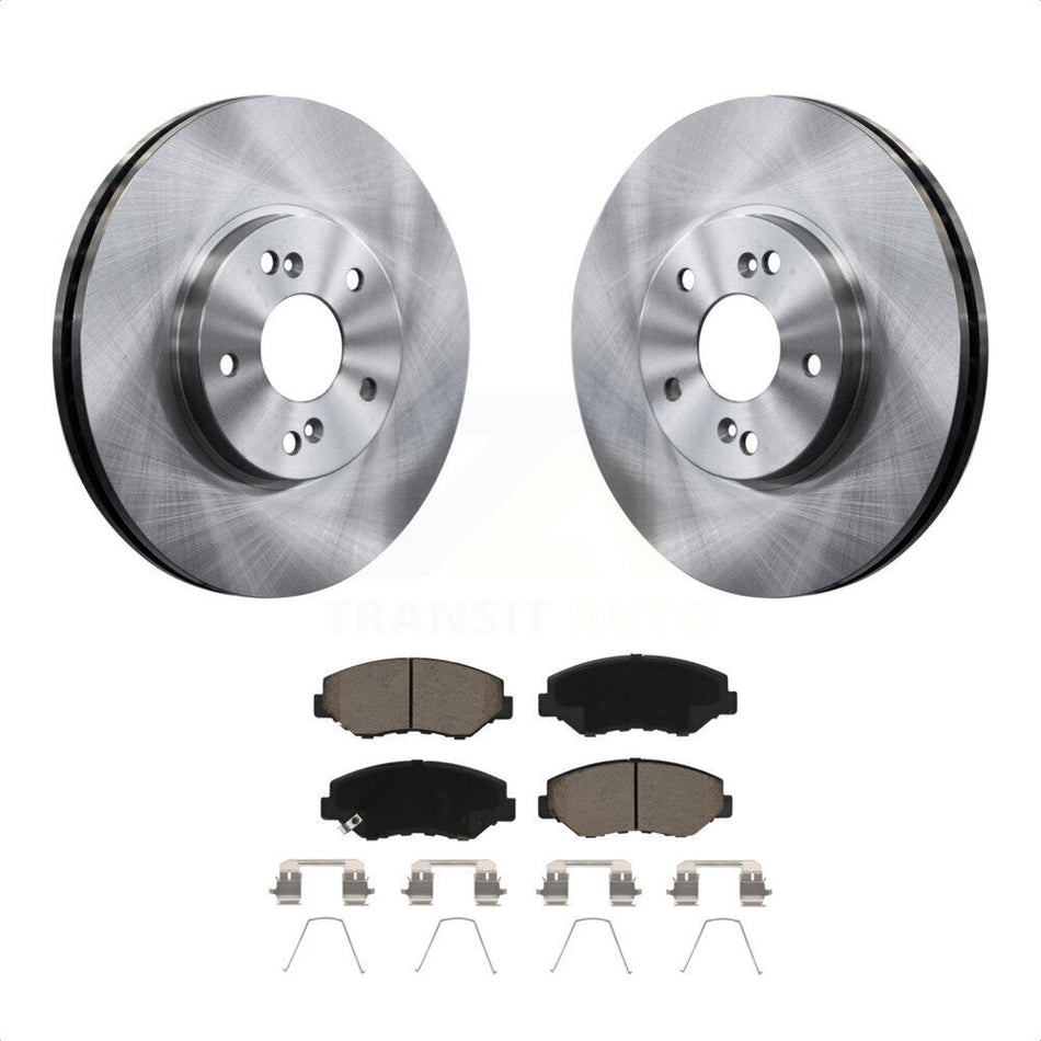 Front Disc Brake Rotors And Ceramic Pads Kit For Honda Pilot Accord K8C-100667 by Transit Auto