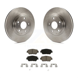 Front Disc Brake Rotors And Ceramic Pads Kit For 2002-2004 Toyota Camry With 296mm Diameter Rotor Stepped Hat Design K8C-100683