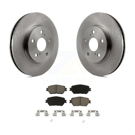 Front Disc Brake Rotors And Ceramic Pads Kit For 2002-2004 Toyota Camry Straight Hat Design With 296mm Diameter Rotor K8C-100684 by Transit Auto