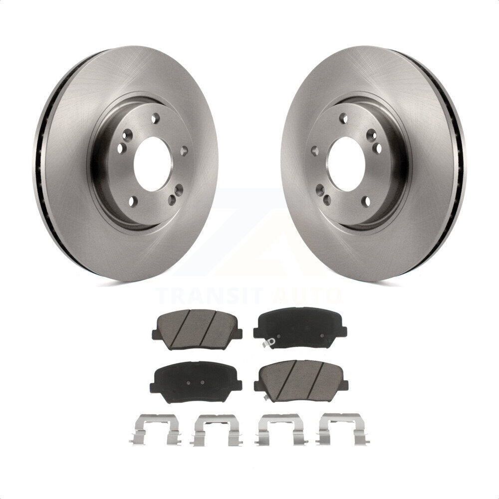 Front Disc Brake Rotors And Ceramic Pads Kit For 2014-2017 Kia Rondo K8C-100694 by Transit Auto