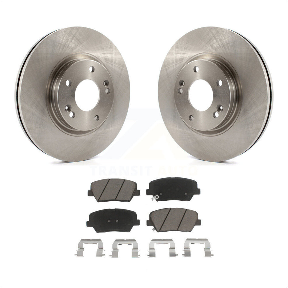 Front Disc Brake Rotors And Ceramic Pads Kit For Kia Sorento Hyundai Santa Fe K8C-100695 by Transit Auto