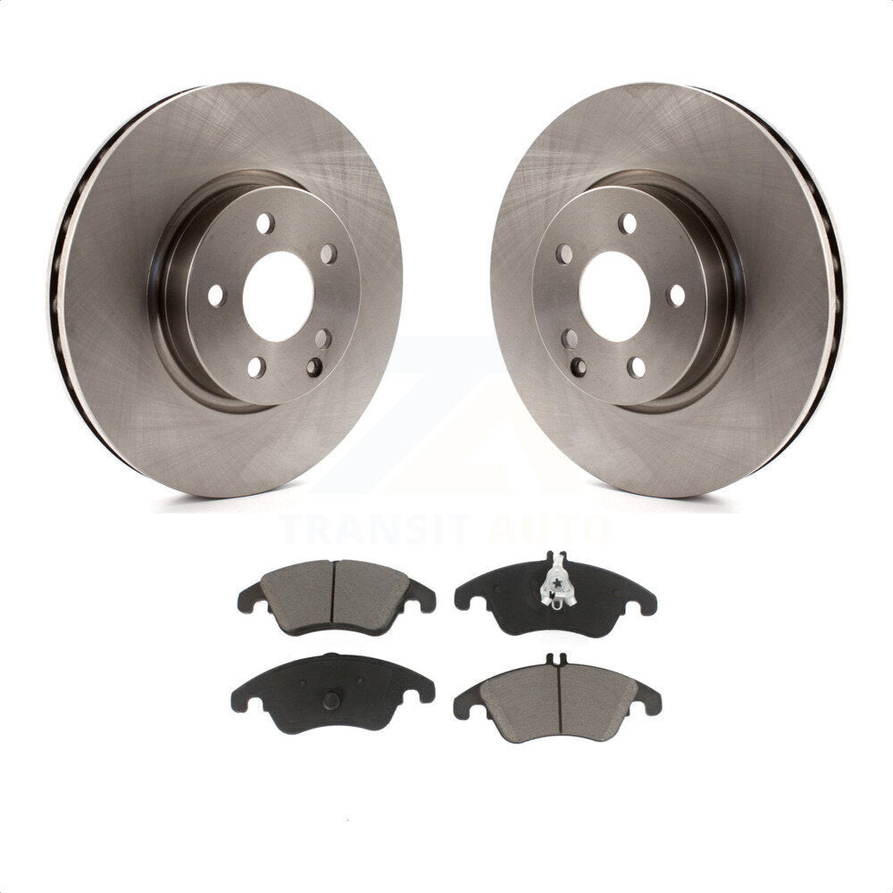 Front Disc Brake Rotors And Ceramic Pads Kit For Mercedes-Benz E350 C300 C350 E400 E250 SLC300 K8C-100707 by Transit Auto