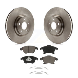 Front Disc Brake Rotors And Ceramic Pads Kit For 2019-2020 Ford Police Responder Hybrid SSV Plug-In K8C-100709