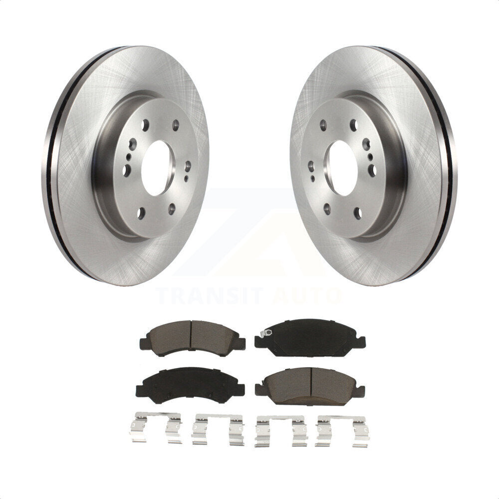 Front Disc Brake Rotors And Ceramic Pads Kit For 2019 Chevrolet Silverado 1500 LD With 4 Piston Caliper K8C-100711 by Transit Auto