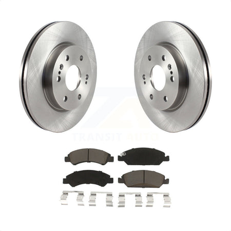 Front Disc Brake Rotors And Ceramic Pads Kit For 2019 Chevrolet Silverado 1500 LD With 4 Piston Caliper K8C-100711 by Transit Auto