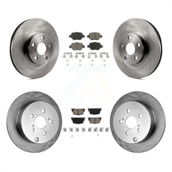 Front Rear Disc Brake Rotors And Ceramic Pads Kit For 2005-2010 Scion tC K8C-100721