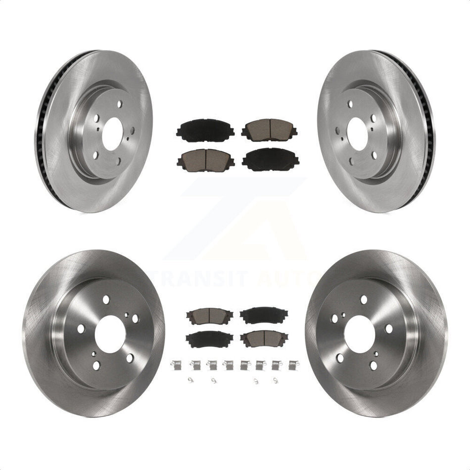 Front Rear Disc Brake Rotors And Ceramic Pads Kit For Toyota Camry RAV4 Lexus ES350 Avalon ES300h UX250h UX200 C-HR ES250 Venza K8C-100730 by Transit Auto