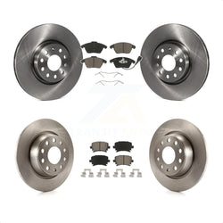 Front Rear Disc Brake Rotors And Ceramic Pads Kit For Volkswagen CC GTI Passat Audi A3 Quattro K8C-100737