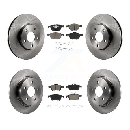 Front Rear Disc Brake Rotors And Ceramic Pads Kit For Ford Focus K8C-100747 by Transit Auto