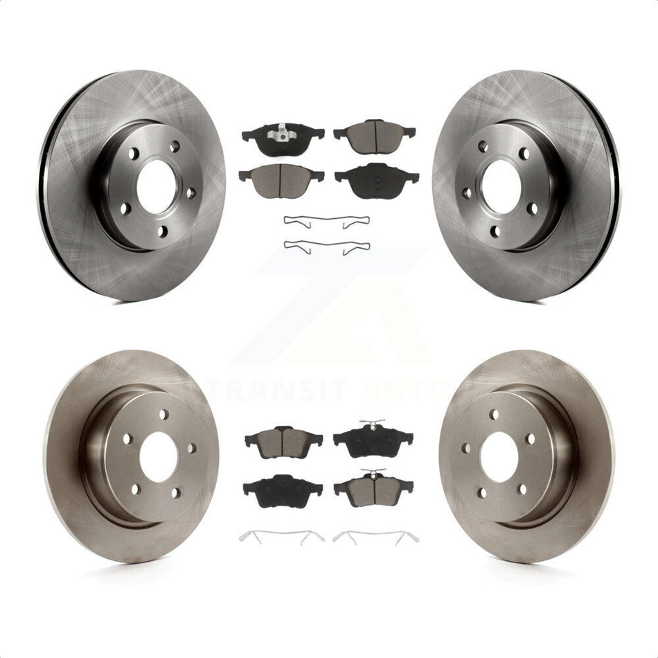 Front Rear Disc Brake Rotors And Ceramic Pads Kit For Ford C-Max K8C-100750 by Transit Auto