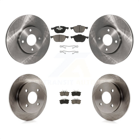 Front Rear Disc Brake Rotors And Ceramic Pads Kit For 2005-2007 Ford Focus rear brakes K8C-100753 by Transit Auto