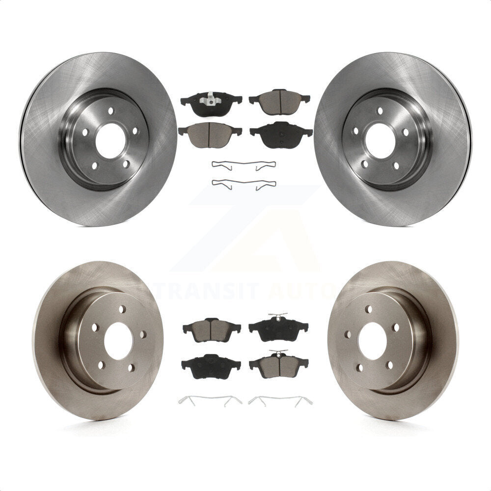 Front Rear Disc Brake Rotors And Ceramic Pads Kit For 2014 Ford Connect 104.8" wheel base K8C-100760 by Transit Auto