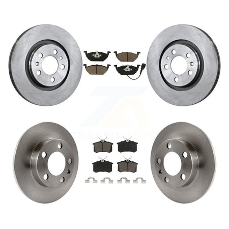 Front Rear Disc Brake Rotors And Ceramic Pads Kit For 2007-2010 Volkswagen Beetle With 280mm Diameter Rotor K8C-100774 by Transit Auto