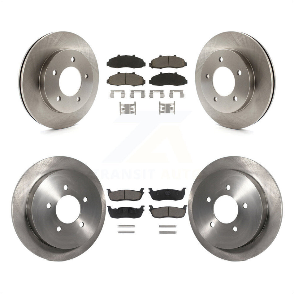 Front Rear Disc Brake Rotors And Ceramic Pads Kit For Ford F-150 Heritage 4WD K8C-100790 by Transit Auto