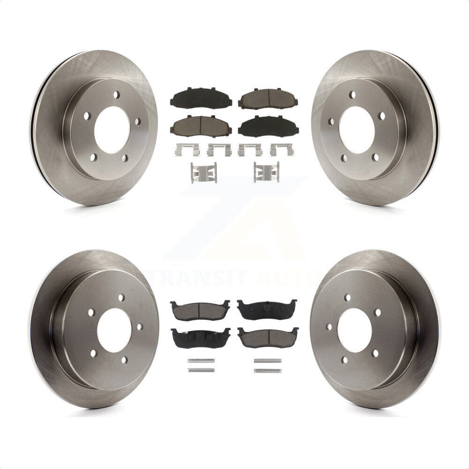 Front Rear Disc Brake Rotors And Ceramic Pads Kit For Ford F-150 4WD K8C-100791 by Transit Auto