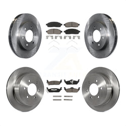 Front Rear Disc Brake Rotors And Ceramic Pads Kit For Ford F-150 Lincoln Mark LT 4WD K8C-100796