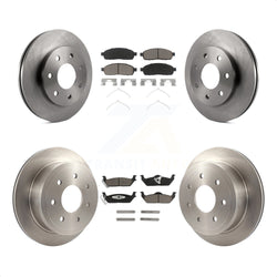 Front Rear Disc Brake Rotors And Ceramic Pads Kit For Ford F-150 Lincoln Mark LT 4WD K8C-100797