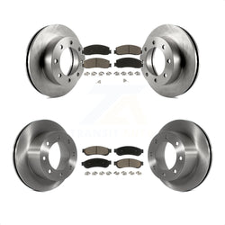 Front Rear Disc Brake Rotors And Ceramic Pads Kit For Ford F-250 Super Duty F-350 4WD K8C-100803
