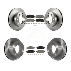 Front Rear Disc Brake Rotors And Ceramic Pads Kit For Ford F-250 Super Duty F-350 K8C-100804