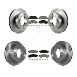 Front Rear Disc Brake Rotors And Ceramic Pads Kit For 2008-2009 Ford F-250 Super Duty 4WD K8C-100806