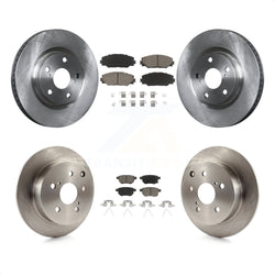 Front Rear Disc Brake Rotors And Ceramic Pads Kit For 2010 Toyota Matrix XRS K8C-100816