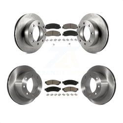 Front Rear Disc Brake Rotors And Ceramic Pads Kit For Ford F-250 Super Duty F-350 With Single Wheels 4WD K8C-100847
