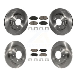 Front Rear Disc Brake Rotors And Ceramic Pads Kit For Hyundai Elantra Kia Forte Veloster GT Forte5 Coupe Koup K8C-100867
