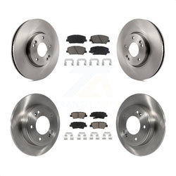 Front Rear Disc Brake Rotors And Ceramic Pads Kit For Hyundai Veloster Kia Forte Koup K8C-100868