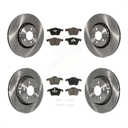Front Rear Disc Brake Rotors And Ceramic Pads Kit For 2003-2014 Volvo XC90 With 336mm Diameter Rotor K8C-100873