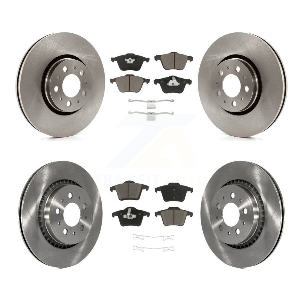 Front Rear Disc Brake Rotors And Ceramic Pads Kit For 2003-2014 Volvo XC90 With 316mm Diameter Rotor K8C-100875 by Transit Auto