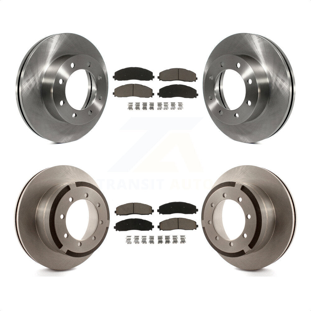 Front Rear Disc Brake Rotors And Ceramic Pads Kit For Ford F-250 Super Duty F-350 F-450 K8C-100887 by Transit Auto