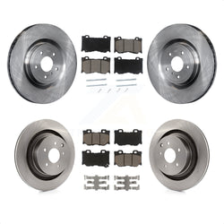Front Rear Disc Brake Rotors And Ceramic Pads Kit For INFINITI G37 Nissan 370Z Q60 Z K8C-100895