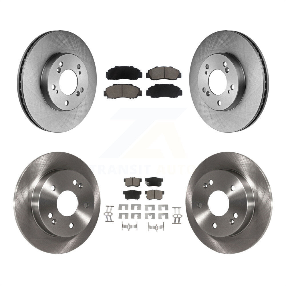 Front Rear Disc Brake Rotors And Ceramic Pads Kit For 1997-2001 Honda Prelude K8C-100905 by Transit Auto