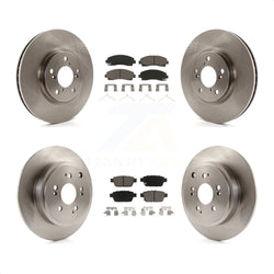Front Rear Disc Brake Rotors And Ceramic Pads Kit For 2006-2014 Honda Ridgeline K8C-100928