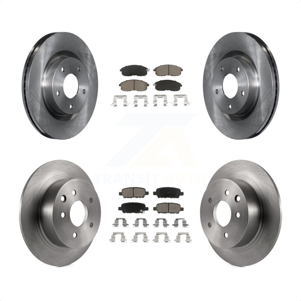 Front Rear Disc Brake Rotors And Ceramic Pads Kit For Nissan Altima K8C-100938 by Transit Auto