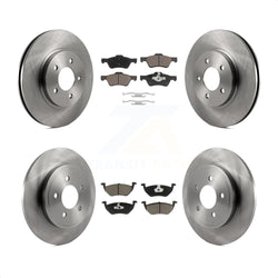 Front Rear Disc Brake Rotors And Ceramic Pads Kit For Ford Escape Mercury Mariner Mazda Tribute K8C-100956