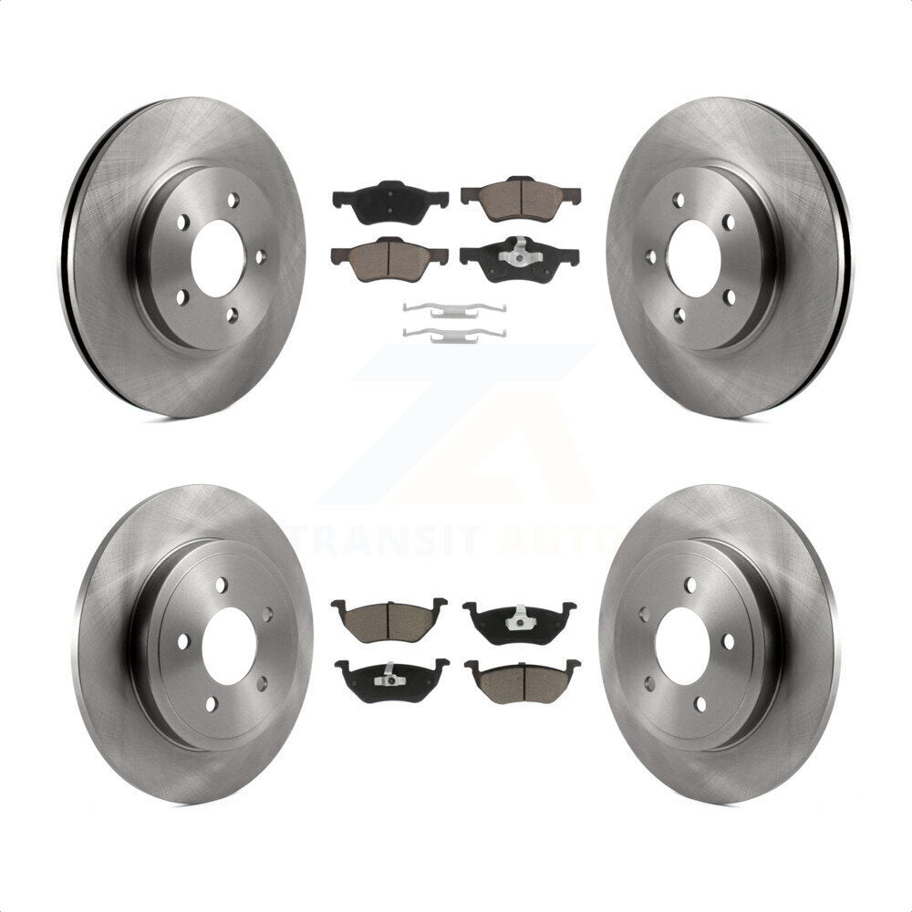 Front Rear Disc Brake Rotors And Ceramic Pads Kit For Ford Escape Mercury Mariner Mazda Tribute K8C-100956 by Transit Auto