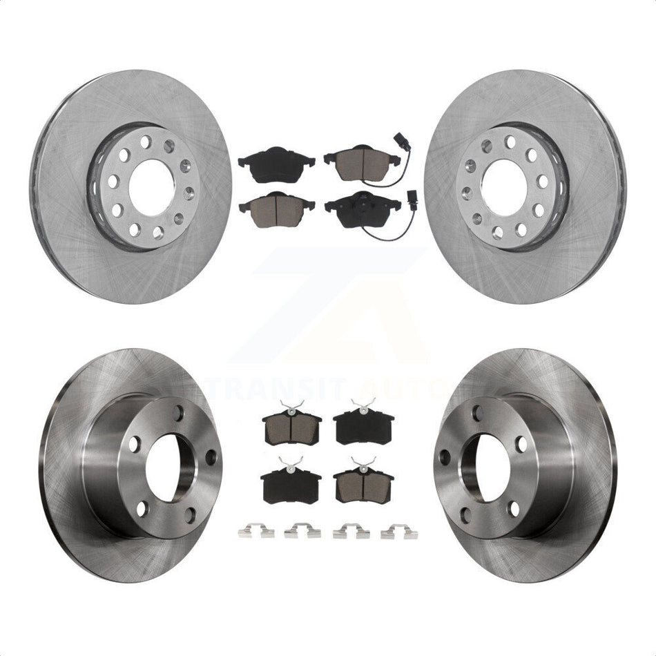 Front Rear Disc Brake Rotors And Ceramic Pads Kit For Volkswagen Passat K8C-100959 by Transit Auto