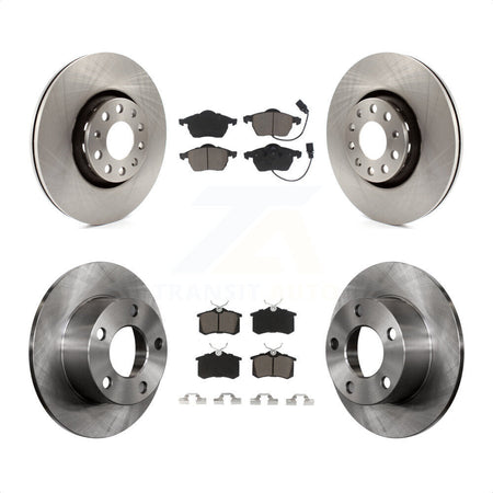 Front Rear Disc Brake Rotors And Ceramic Pads Kit For Audi A6 With 312mm Diameter Rotor K8C-100960 by Transit Auto