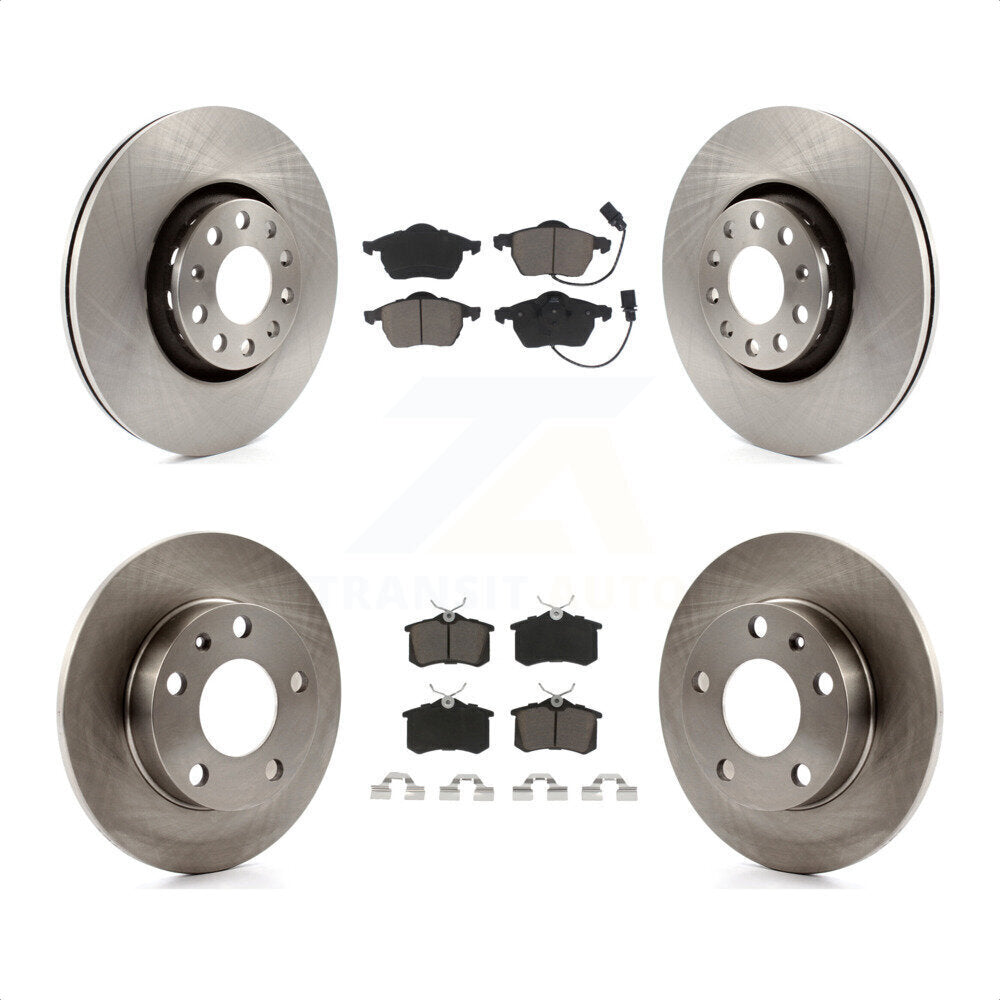 Front Rear Disc Brake Rotors And Ceramic Pads Kit For 2002 Audi S4 K8C-100968 by Transit Auto