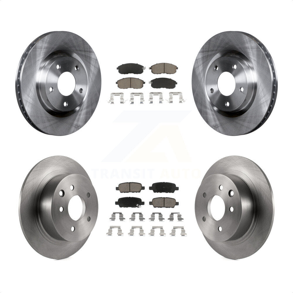 Front Rear Disc Brake Rotors And Ceramic Pads Kit For 2007-2012 Nissan Sentra SE-R K8C-100971 by Transit Auto