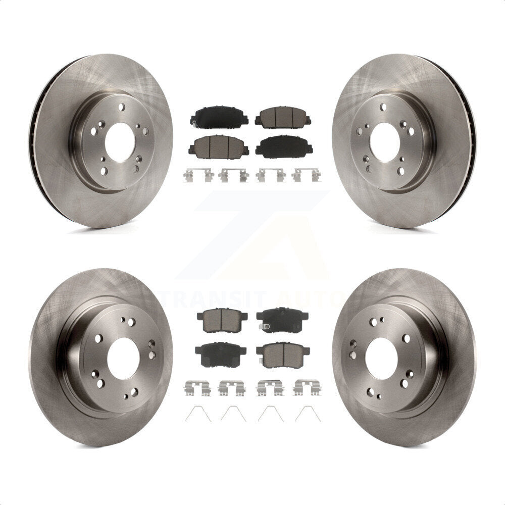 Front Rear Disc Brake Rotors And Ceramic Pads Kit For Honda Accord K8C-100982 by Transit Auto