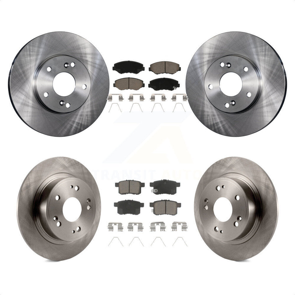 Front Rear Disc Brake Rotors And Ceramic Pads Kit For Honda Accord K8C-100987 by Transit Auto