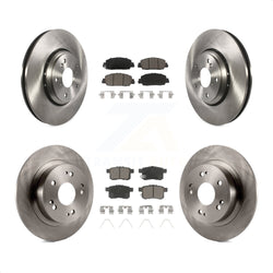 Front Rear Disc Brake Rotors And Ceramic Pads Kit For 2017 Honda Accord Hybrid EX-L Touring K8C-100989