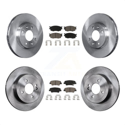 Front Rear Disc Brake Rotors And Ceramic Pads Kit For 2011 Hyundai Accent K8C-101001