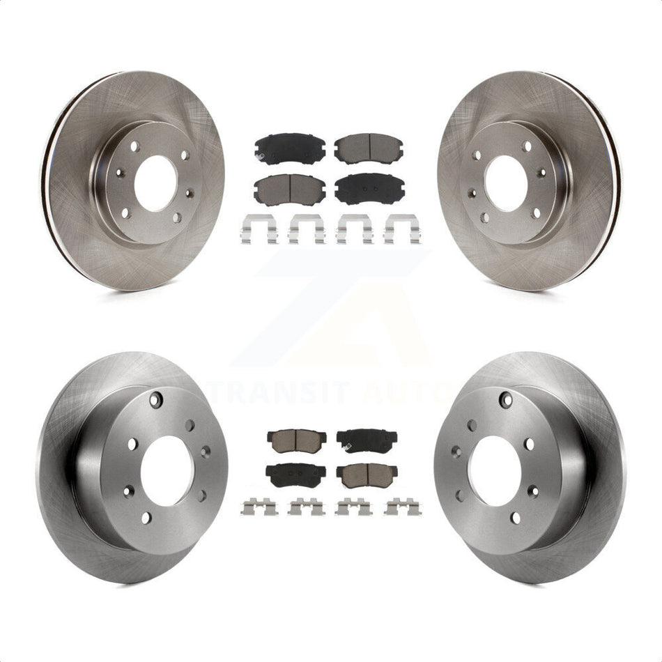 Front Rear Disc Brake Rotors And Ceramic Pads Kit For Kia Optima Hyundai Sonata Magentis K8C-101004 by Transit Auto