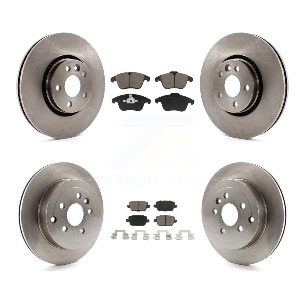 Front Rear Disc Brake Rotors And Ceramic Pads Kit For 2008-2011 Land Rover LR2 K8C-101014 by Transit Auto