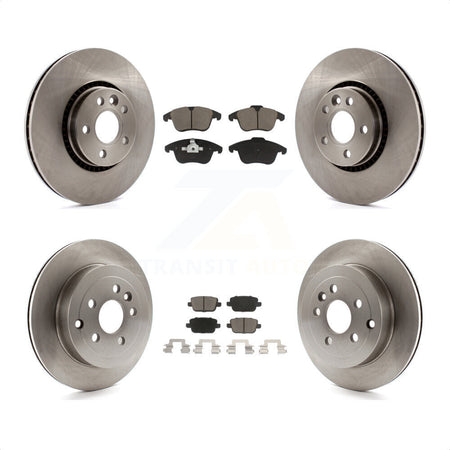 Front Rear Disc Brake Rotors And Ceramic Pads Kit For 2008-2011 Land Rover LR2 K8C-101014 by Transit Auto