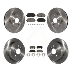 Front Rear Disc Brake Rotors And Ceramic Pads Kit For Toyota Highlander K8C-101016